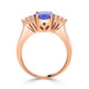 1.57 Tanzanite Rings with 0.26tct Diamond set in 14K Rose Gold