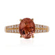 1.66ct Tourmaline ring with 0.27tct diamonds set in 14K yellow gold