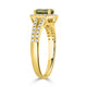 1 Demantoid Garnet Rings with 0.33tct Diamond set in 14K Yellow Gold