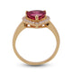 2.05ct Tourmaline ring with 0.26tct diamonds set in 14K yellow gold