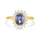 1.86ct Sapphire Rings with 0.41tct diamonds set in 14K yellow gold