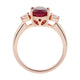 2.29ct Rubellite Ring With 0.30tct Diamonds Set In 14K Rose Gold