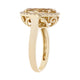 8.42ct Golden Zircon ring with 0.38tct diamonds set in 14kt yellow gold