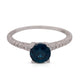 1.18Ct Kyanite Solitaire With 0.67Tct Diamond Set In 14Kt White Gold Ring