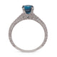 1.18Ct Kyanite Solitaire With 0.67Tct Diamond Set In 14Kt White Gold Ring