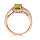 1.61ct Sphene ring with 0.37tct diamonds set in 14K rose gold