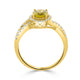 1.23ct Sapphire Rings with 0.34tct diamonds set in 14KT yellow gold
