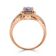 1.17ct Sapphire Rings with 0.35tct diamonds set in 14KT rose gold
