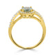 1.37ct Sapphire Rings with 0.41tct diamonds set in 18K yellow gold