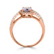 1.37ct Sapphire Rings with 0.42tct diamonds set in 18KT rose gold