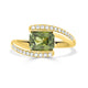 2.45 Unheated Sapphire Rings with 0.2tct Diamond set in 14K Yellow Gold