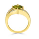 1.97ct Sphene ring with 0.29tct diamonds set in 14K yellow gold