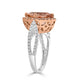 5.24Ct Morganite Ring With 0.68Tct Diamonds In 14K Two Tone Gold