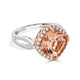 5.24Ct Morganite Ring With 0.68Tct Diamonds In 14K Two Tone Gold