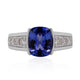 3.27ct Tanzanite ring with 0.54tct dimonds set in 14K white gold