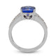 3.27ct Tanzanite ring with 0.54tct dimonds set in 14K white gold