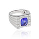 4.24ct Tanzanite Ring With 0.65tct Diamonds Set In 18kt White Gold