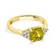 1.97ct Sphene ring with 0.17tct diamonds set in 14K yellow gold