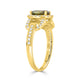 1.28 Demantoid Garnet Rings with 0.27tct Diamond set in 14K Yellow Gold