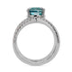 4.22ct Blue Zircon ring with 0.92ct diamond set in 14K white gold