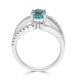 1.22Ct Aquamarine Ring With 0.32Tct Diamonds In 14K White Gold
