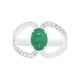 1.18ct Emerald Ring With 0.29tct Diamonds Set In 14kt White Gold