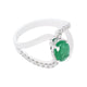 1.18ct Emerald Ring With 0.29tct Diamonds Set In 14kt White Gold