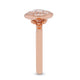 1.58ct Morganite Ring With 0.15tct Diamonds Set In 14kt Rose Gold