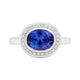 2.04ct Tanzanite Rings With 0.15tct Diamonds Set In 14kt White Gold