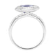2.04ct Tanzanite Rings With 0.15tct Diamonds Set In 14kt White Gold