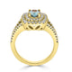 0.78ct Aquamarine ring with 0.72tct diamonds set in 14K rose gold
