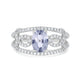 1.30ct Sapphire Rings with 0.46tct diamonds set in 14KT white gold