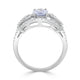 1.30ct Sapphire Rings with 0.46tct diamonds set in 14KT white gold
