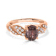 1.50ct Sapphire Rings with 0.28ct diamonds set in 14KT rose gold