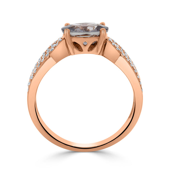 1.94ct Sapphire Rings with 0.38tct diamonds set in 18KT rose gold