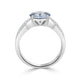 2.18ct Sapphire Rings  with 0.34tct diamonds set in 14KT white gold