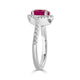 2.23ct Ruby with 0.42tct diamonds set in 14K white gold