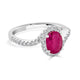 2.23ct Ruby with 0.42tct diamonds set in 14K white gold