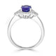 1.31ct Tanzanite ring with 0.22tct diamonds set in 14kt white gold