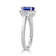 1.31ct Tanzanite ring with 0.22tct diamonds set in 14kt white gold