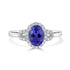 1.31ct Tanzanite ring with 0.22tct diamonds set in 14kt white gold