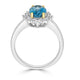 1.70ct Aquamarine ring with 0.40tct diamonds set in 14K white gold