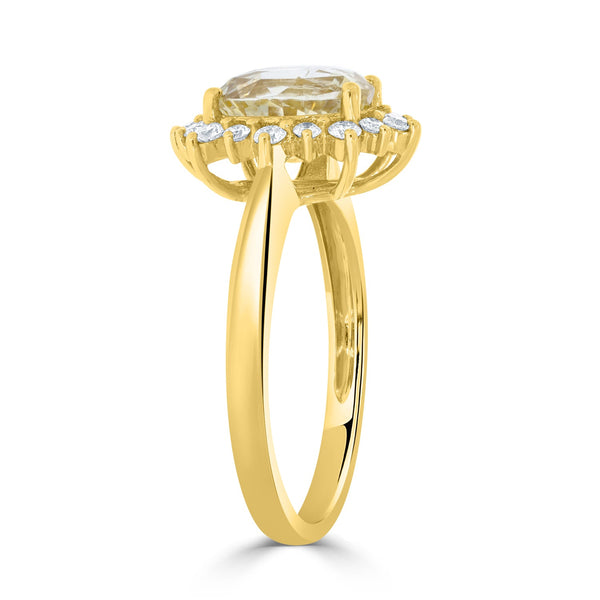 2.62ct Sapphire Rings with 0.37tct diamonds set in 14KT yellow gold