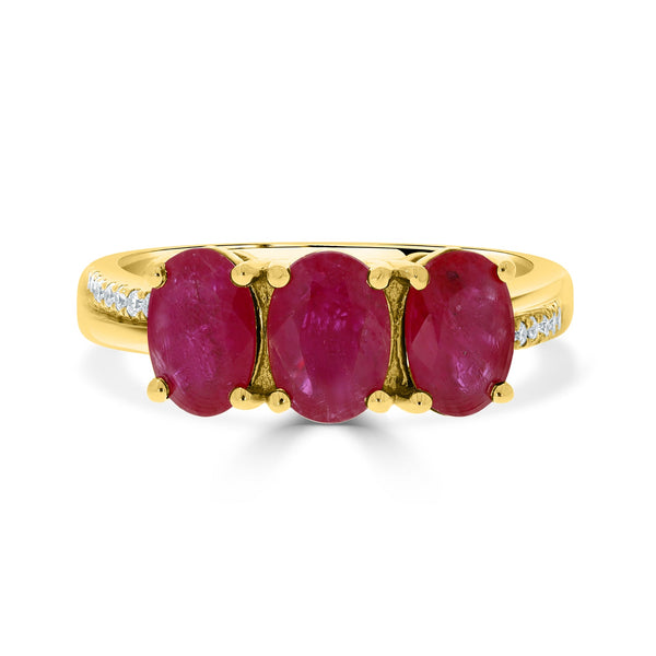 2.60tct Ruby Rings set in 14kt white gold