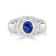 1.82ct SApphire Ring with 0.46tct Diamonds set in 14K White Gold