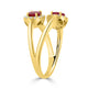 1.09ct Ruby Ring With 0.19tct Diamonds Set In 14K Yellow Gold