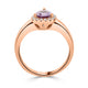 1.02ct Sapphire Rings with 0.14tct diamonds set in 14KT rose gold