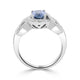 1.56ct Sapphire Rings with 0.36tct diamonds set in 18KT white gold