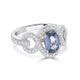 1.56ct Sapphire Rings with 0.36tct diamonds set in 18KT white gold