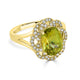 3.19ct Sphene ring with 0.30tct diamonds set in 14K yellow gold